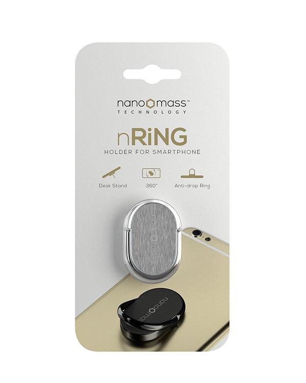 nRiNG - Anello di Supporto per Smartphone, colore argento
